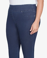 Ruby Rd. Plus Pull on Extra Stretch Foiled Jeans