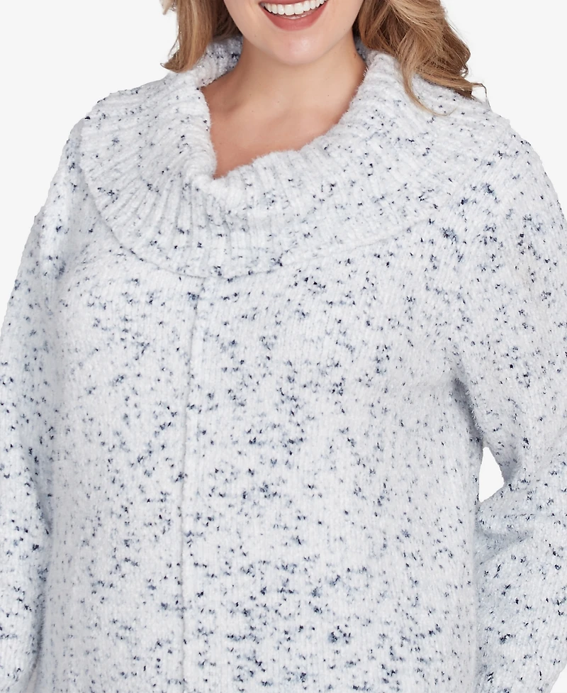Ruby Rd. Plus Speckled Chenille Eyelash Pullover Sweater