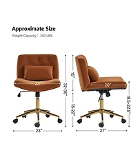Hulala Home Sinclair Modern Office Chair with Sgs International Certified Stainless Steel Gas Spring