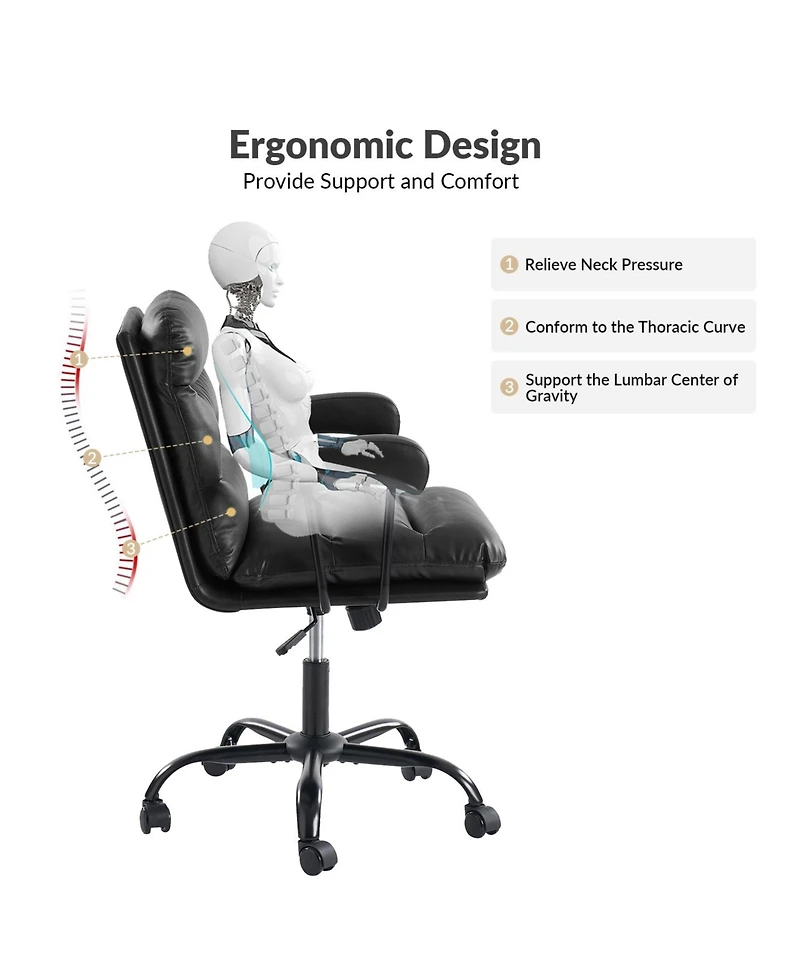 Bartholomew Modern Office Chair with Sgs International Certified Stainless Steel Gas Spring