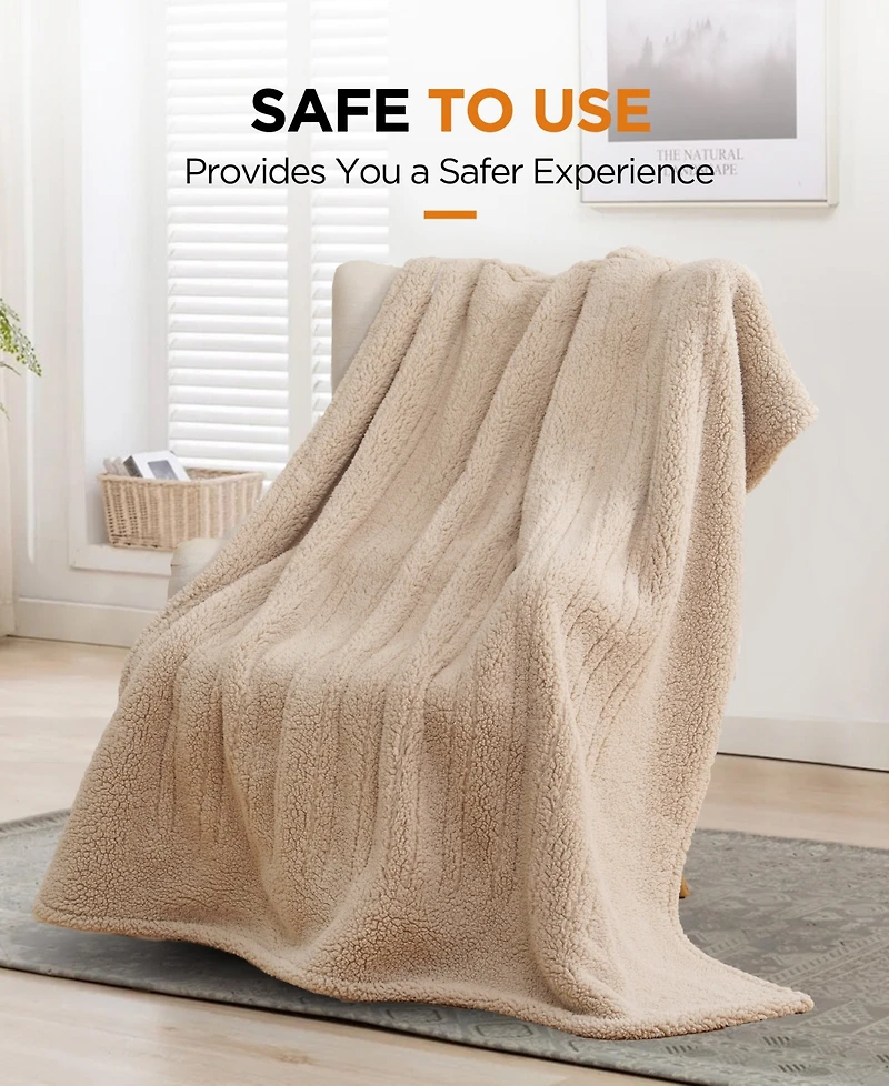 Westinghouse Heated Sherpa Throw, 50" x 60"