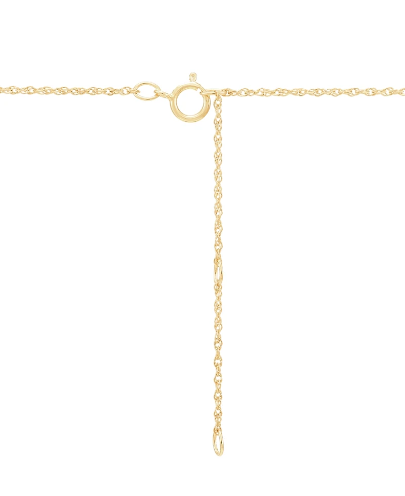 Dyed Green Jade Polished X Accent Cross 18" Pendant Necklace in 10k Gold