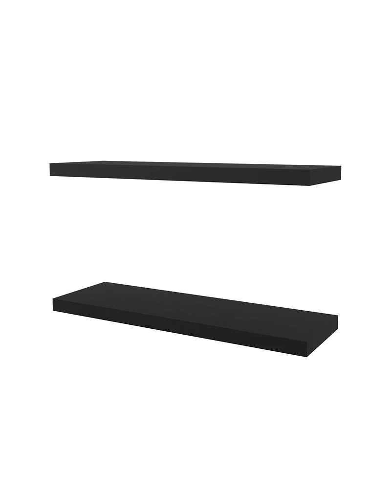 Fm Furniture Iva Floating Shelf in Melamine x2, Black