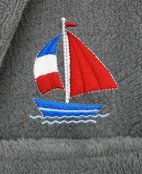 Linum Home Boat Kids Super Plush Double Brushed Hooded Bathrobe