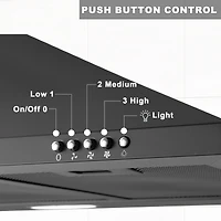 36-in 450-cfm Convertible Black Wall-Mounted Range Hood