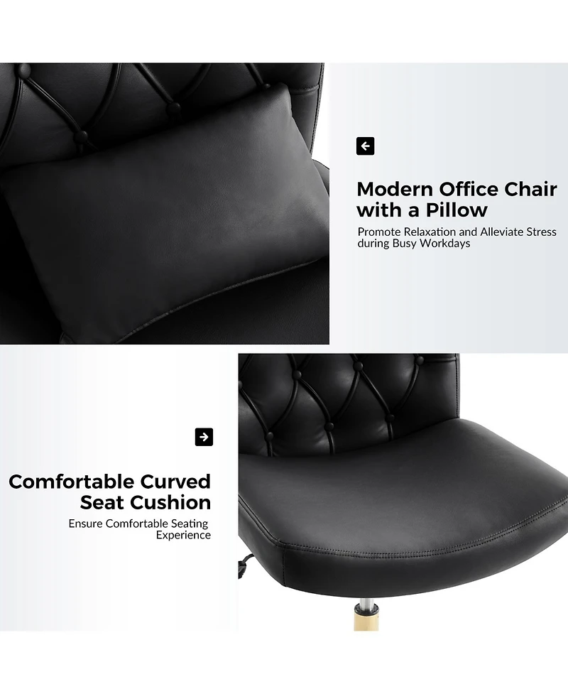 Hulala Home Cyril Modern Office Chair with Sgs International Certified Stainless Steel Gas Spring