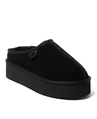 Fireside by Dearfoams Women's Queenstown Genuine Shearling Platform Clog Slipper