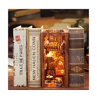 Cutebee Diy Book Nook Kit - Diy Miniature House Dollhouse Kit Booknook Bookshelf Decor Alley Model with Led Light, Gifts (Eternal Bookstore