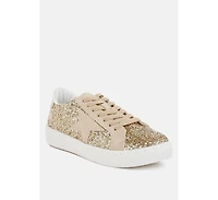 Shinding Glitter Star Chunky Sneakers Women