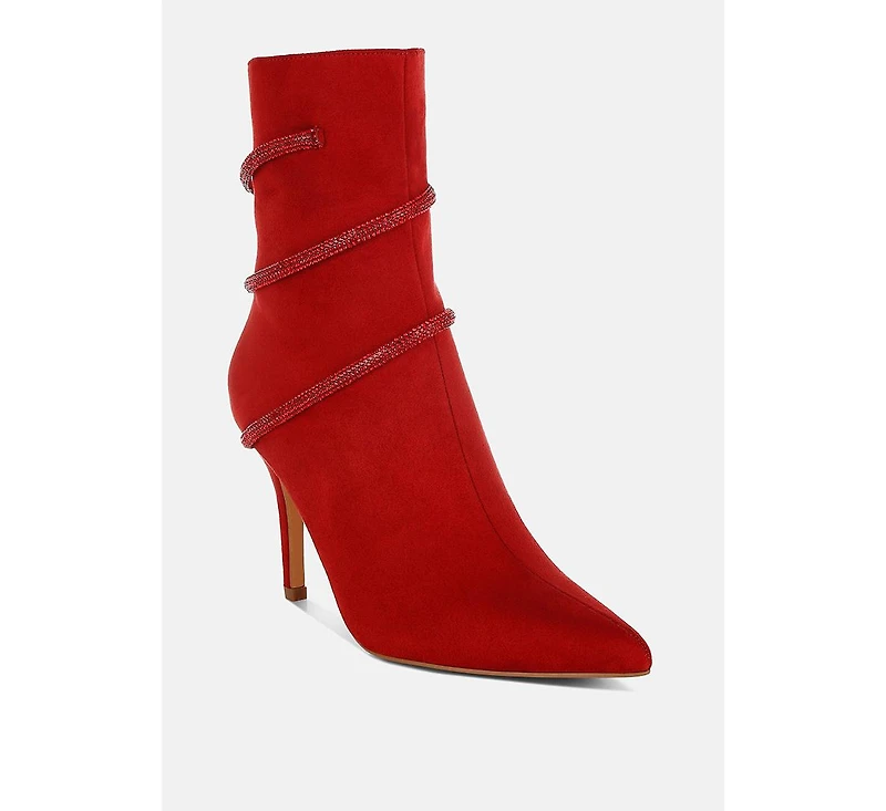 Roda Rhinestone Wrap-Around Stiletto Boots