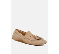 Rag & Co Kipstar Suede Round Toe Tassel Loafers