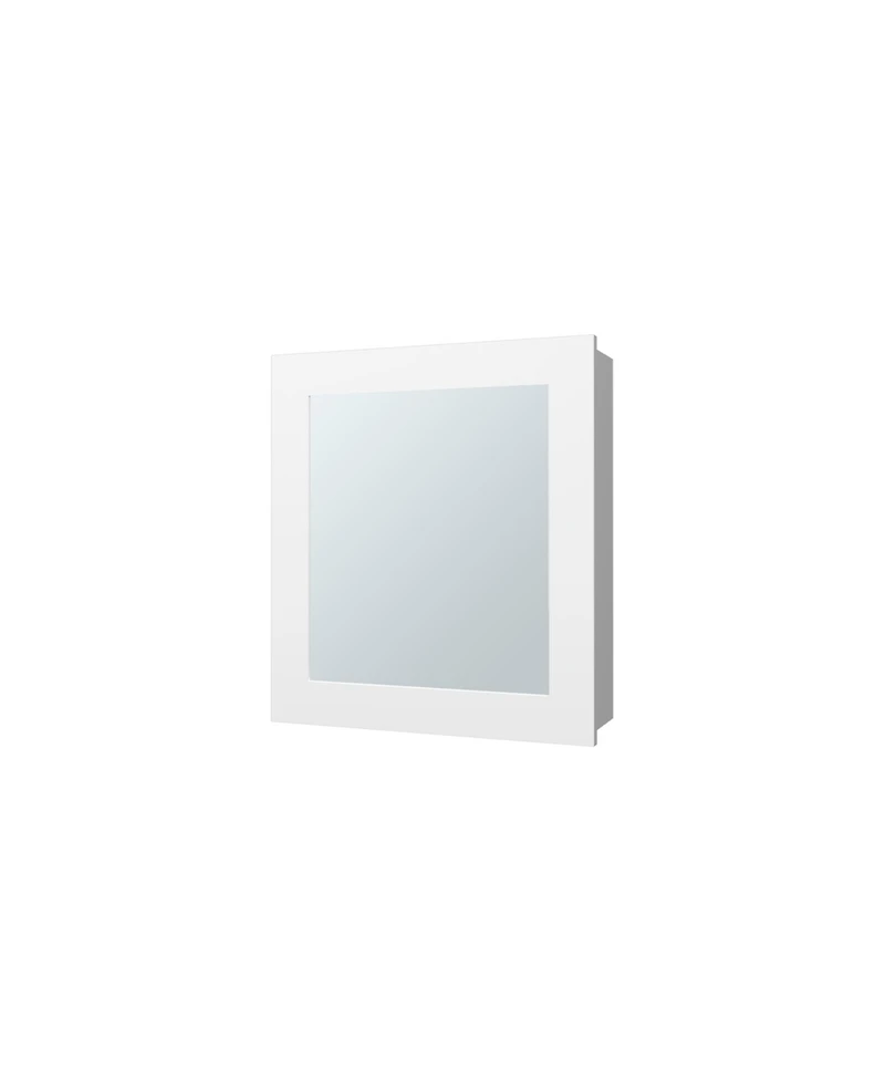 Fm Furniture Payson Medicine Cabinet in Melamine With Included Mirror, White