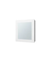 Fm Furniture Payson Medicine Cabinet in Melamine With Included Mirror, White