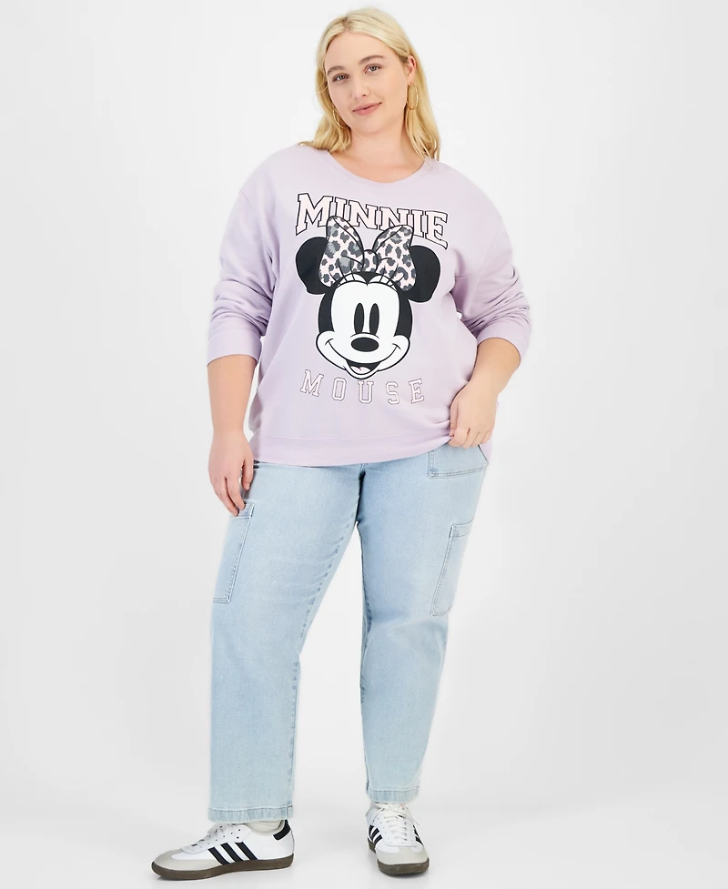 Disney Trendy Plus Size Minnie Mouse Graphic Sweatshirt
