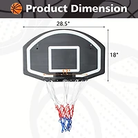 Streamdale Wall-Mounted Basketball Hoop with Unbreakable Hoop and Mesh