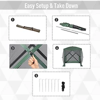 Pop Up Camping Canopy Gazebo Screen Shelter Tent with Single Person Easy Set-Up, Ventilating Mesh, Portable Carry Bag for Outdoor Camping Party Event,