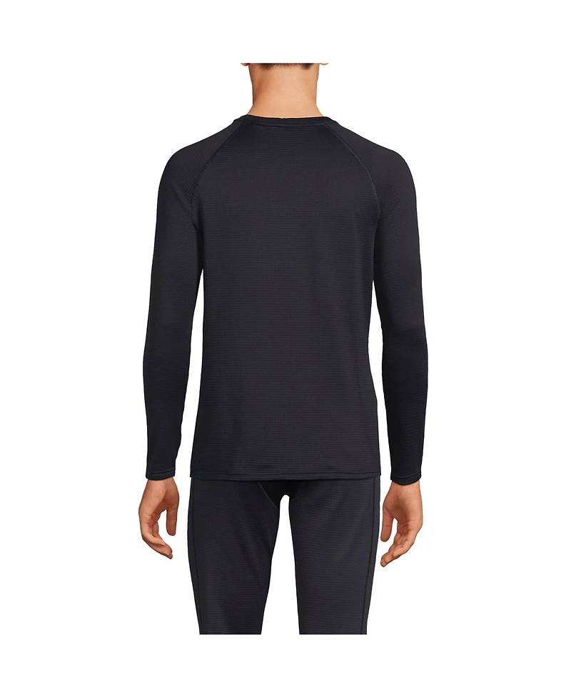 Lands' End Men's Long Sleeve Crew Neck Expedition Thermaskin Long Underwear Top
