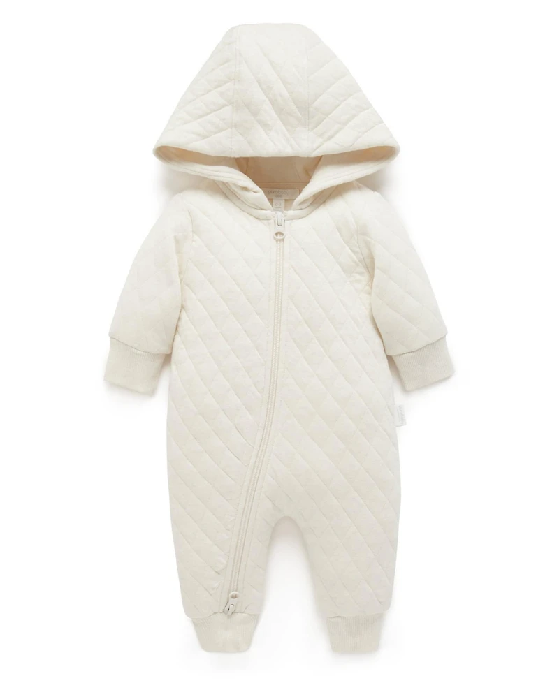 Purebaby Baby Boy and Baby Girl Quilted Coverall