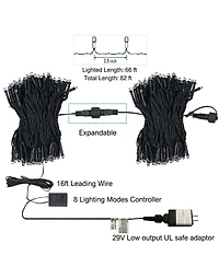 200 Count Led Plug String Lights Waterproof Fairy