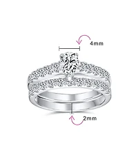 Bling Jewelry 1CT Pear Cubic Zirconia Cocktail Statement Ring with Pave Band Sterling Silver