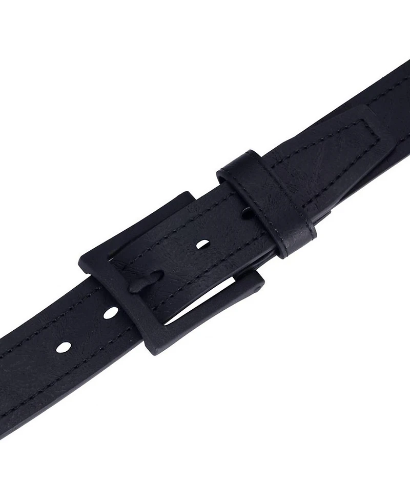 Mio Marino Men's Solid Casual Prong Belt