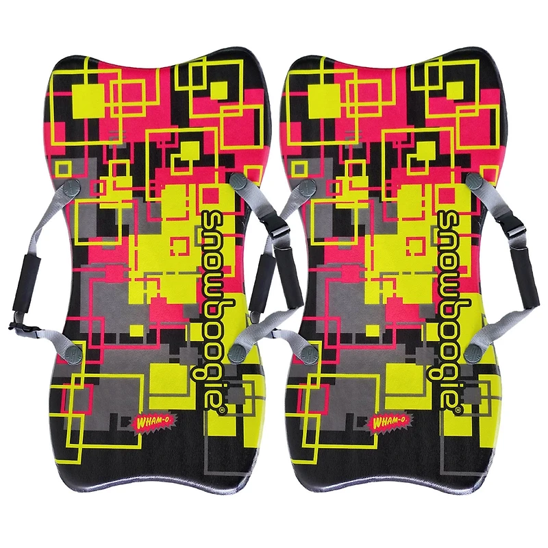 Wham-o Snowboogie 36" Single Rider Snow Sled, Winter Backpack Sled with Pe Foam Core Slick Bottom Adjustable Handles Straps