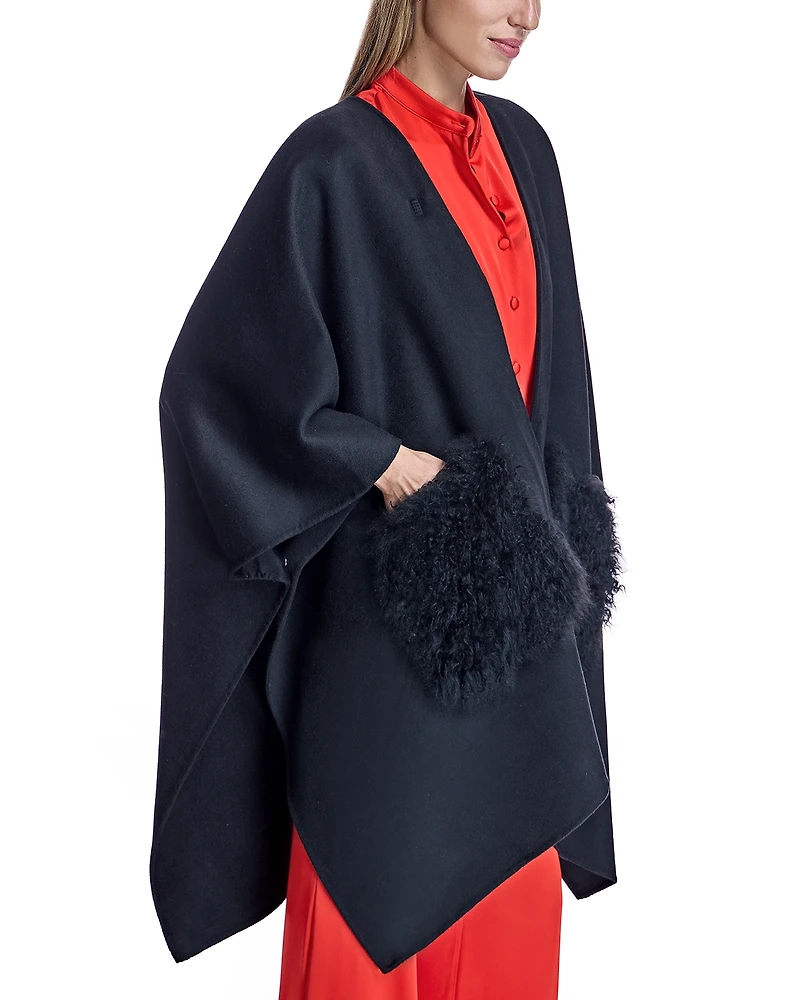 Julia & Stella by Maximilian Women's Wool Blend Cape