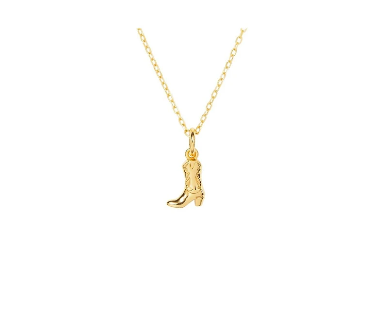 Cowboy Boot Pendant Charm Necklace