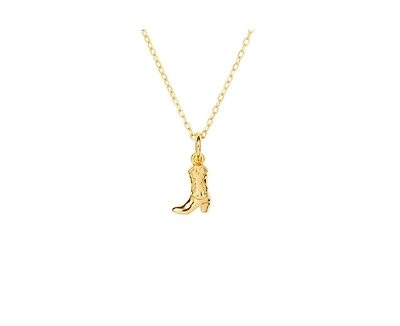 Cowboy Boot Pendant Charm Necklace