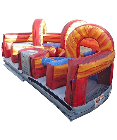 JumpOrange Shadow Obstacle Course Bounce House Inflatable for Kids and Adults with Blower, Commercial Grade, Pop Ups, Outdoor Indoor, Rental Quality