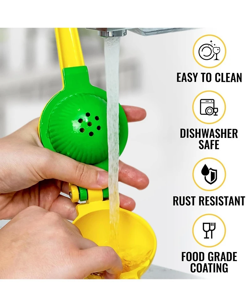 Metal 2-In-1 Lemon Squeezer Manual - Sturdy