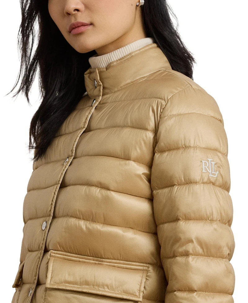 Lauren Ralph Lauren Women's Snap-Front Stand-Collar Packable Coat