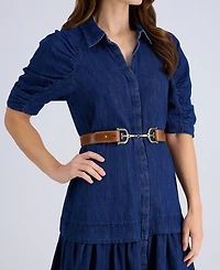 Sam Edelman Women's Horse Bit Buckle Waist Belt