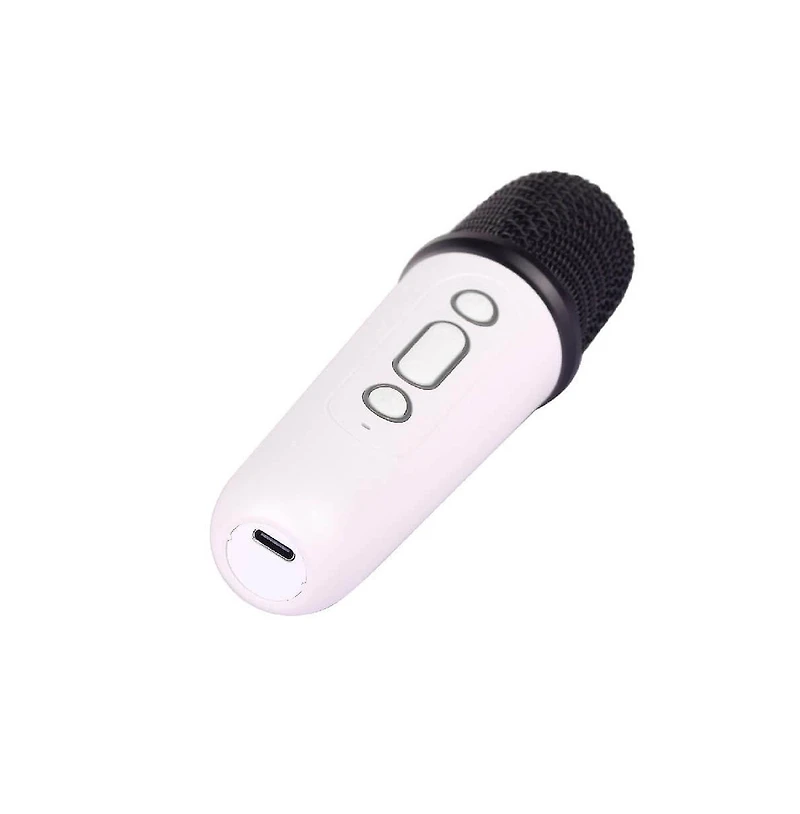 Supersonic Mini Bluetooth Karaoke Speaker with Wireless Mic - White