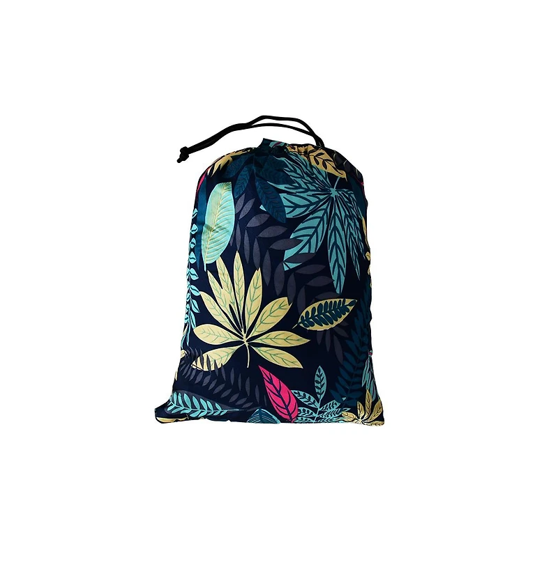 Sugift Portable Camping Hammock Cloth, Two Person Blue Leaf Print