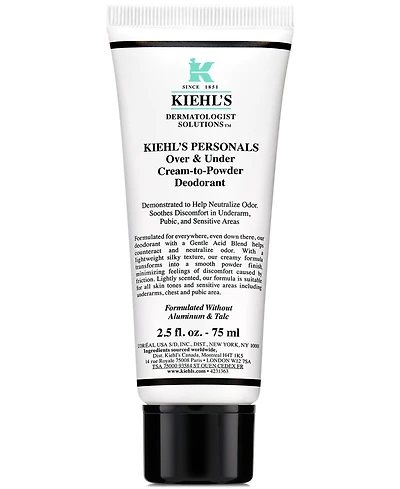 Kiehl's Since 1851 Over & Under Cream-To-Powder Deodorant, 2.5 oz.