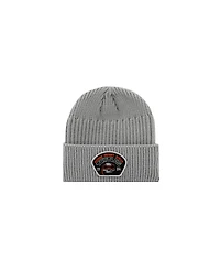 Teenage Mutant Ninja Turtles Men's Raphael Skull Patch Gray Ribbed Knit Beanie