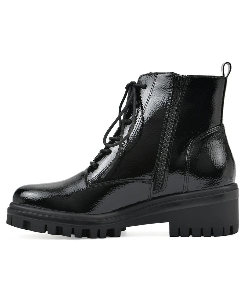 White Mountain Women's Tappy Lug Sole Combat Boots