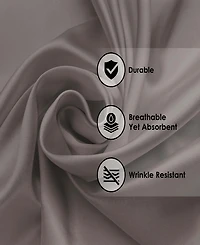 Superior 600 Thread Count Cotton Blend Solid Deep Pocket Sheet Set, Olympic Queen