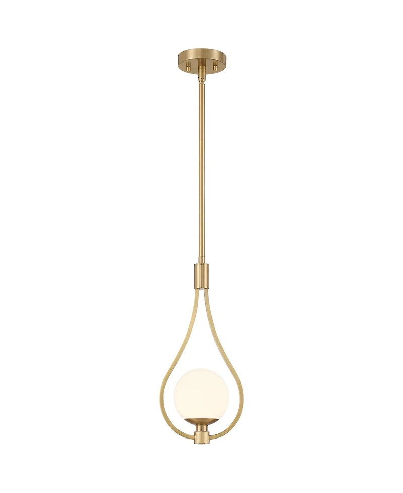 Possini Euro Design Kosta 8" Mid Century Modern Pendant Ceiling Light Fixture Dining Room Over Table Kitchen Island Foyer Hanging Teardrop Led Dimmabl