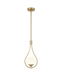 Possini Euro Design Kosta 8" Mid Century Modern Pendant Ceiling Light Fixture Dining Room Over Table Kitchen Island Foyer Hanging Teardrop Led Dimmabl