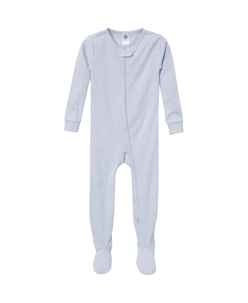 Gerber Baby Girls Snug Fit Footed Pajamas, 2-Pack, Butterflies