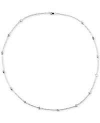Diamond Bezel Station 18" Necklace (1/2 ct. t.w.) in 14k White Gold