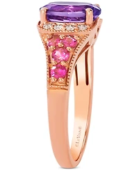 Le Vian Amethyst (1-1/3 ct. t.w.), Pink Sapphire (3/8 ct. t.w.) & Nude Diamond (1/8 ct. t.w.) Ring in 14k Rose Gold