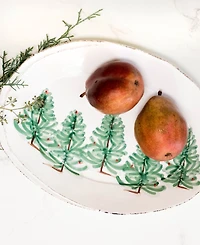 Vietri Lastra Holiday 4 Piece Serveware Set