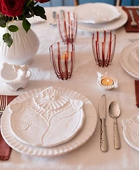 Vietri Pietra Natale Figural Santa Salad Plate