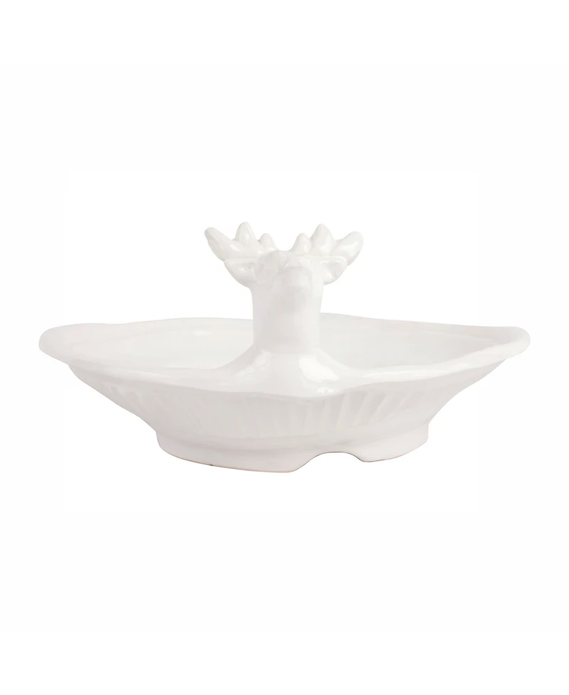 Vietri Pietra Natale Figural Deer Shallow Bowl