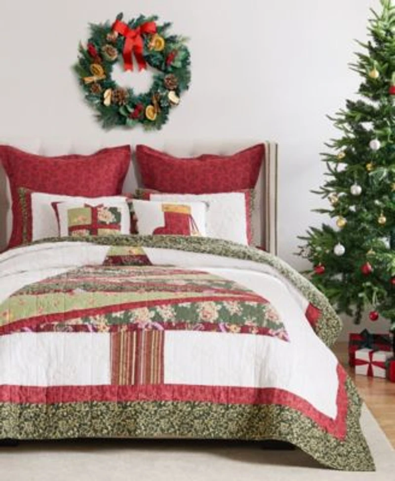 Greenland Home Fashions Christmas Tree Holiday Quilt Sets