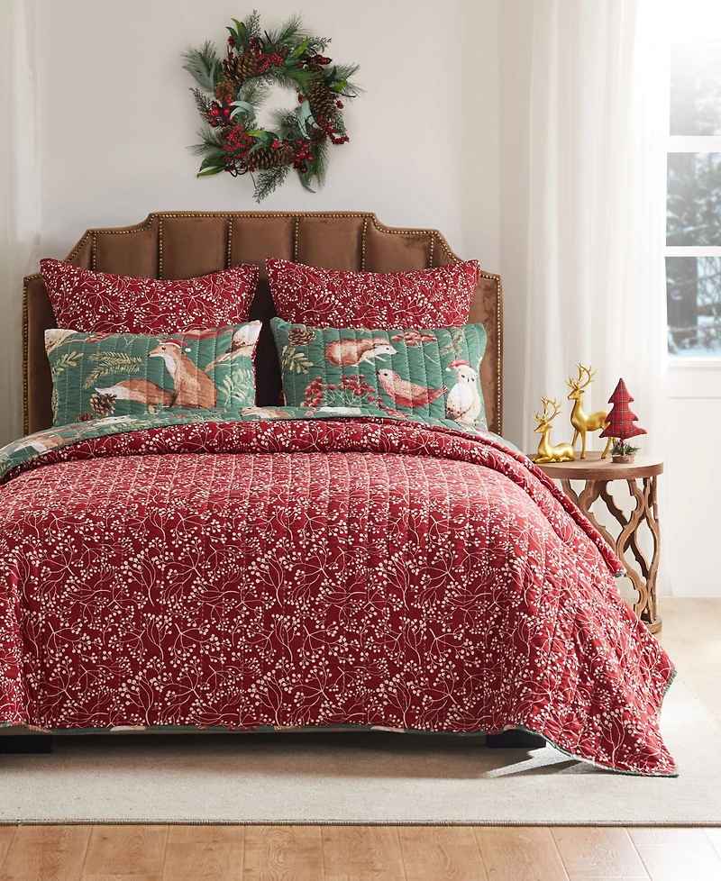 Greenland Home Fashions Willow Holiday 2-Pc. Quilt Set, Twin/Twin Xl