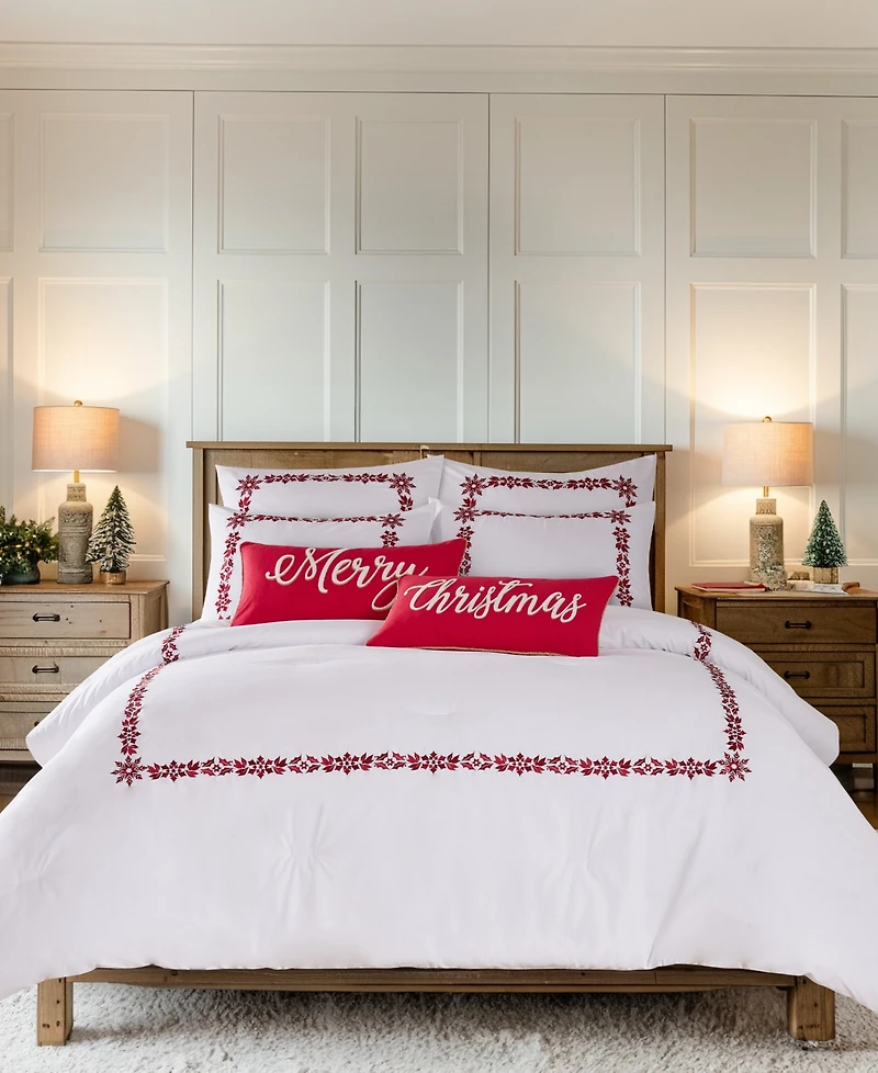 Levtex Holly Thistle Embroidered 3-Pc. Comforter Set